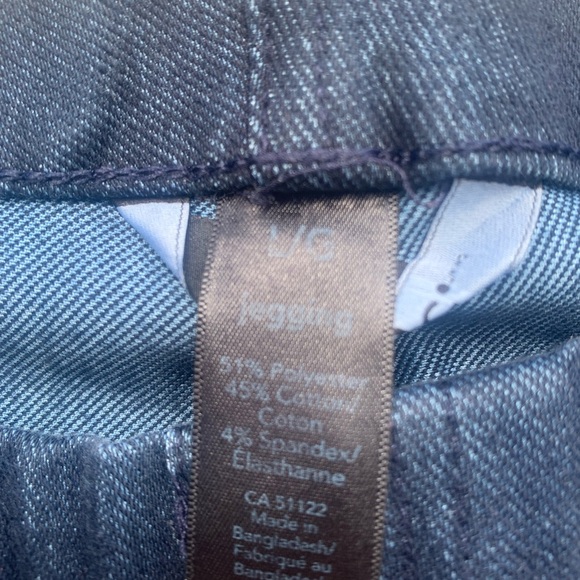 💙 George Dark Wash Denim Look Leggings - Size L/G - Picture 3 of 6